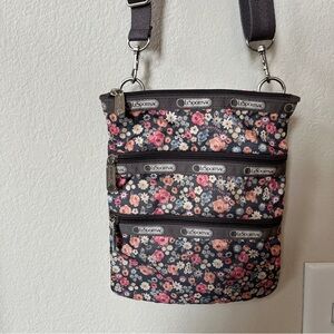 LeSportSac Floral 3 Zip Crossbody Bag